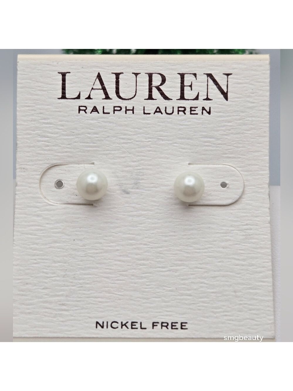 ✨2/$10✨ Lauren Ralph Lauren Silver Faux Pearl Stud Earrings NWT Nickel Free